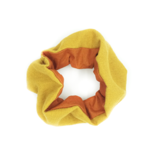 mustard linen scrunchie